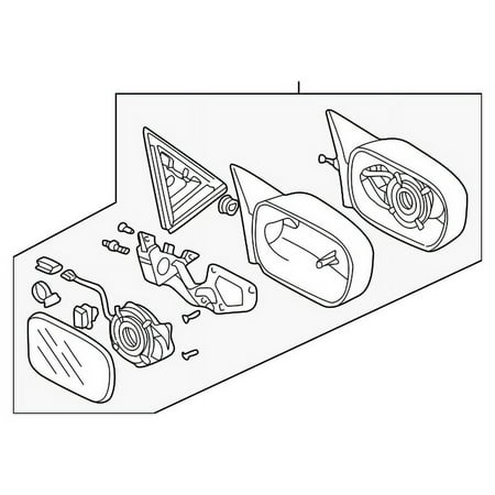 Genuine OE Honda Mirror Assembly - 76250-S84-K21ZQ