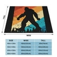 thumbnail image 4 of XMXT Flannel Throw Blanket for Couch, Warm Colorful Sasquatch Back Bed Sofa Decor Blankets for Home Bedroom, 80 x 60 inches, 4 of 9