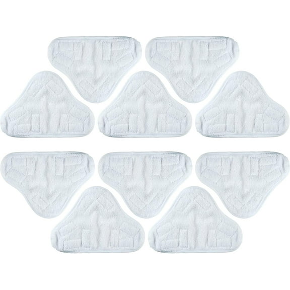 Improved Design H2OX5 Microfiber Steam Mop Pad Replacement,Compatible with H2O H20 Steam Mop X5,Washable & Reusable,Exact Fit for H2O X5 Steam Cleaners H20 Models -Pack of 10