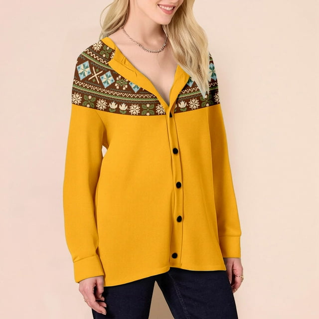 TINZ Cardigan Veste Style Ethnique Imprimé pour Femmes Veste d'Automne et d'Hiver pour Femmes Long Cardigan Léopard pour Femmes Cardigan à Franges pour Femmes Chandail Cardigan