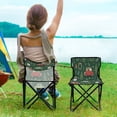 thumbnail image 5 of 600D Oxford Camping Chair Portable Foldable Chair Supports 220 lbs for Picnic, Fishing, Backpacking Christmas Penguins and Cars Pattern, 5 of 8