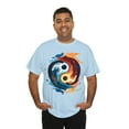 thumbnail image 5 of Unisex Heavy Cotton T-Shirt Colorful Yin Yang Symbol by Joel Lovett 001, 5 of 6