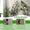 thumbnail image 6 of Gymax 6 Tier 9 Potted Metal Plant Stand Rack Curved Stand Holder Display Shelf w/ Hook, 6 of 9