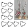 thumbnail image 2 of Set of 50 Heart Spacer Bead Hollow Peach Pendant Hollow Heart Shape Beads CCB Spacer Connectors for Jewelry, 2 of 9