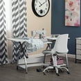 thumbnail image 2 of Sew Ready Comet Plus Hobby/Office/Sewing Desk with Fold-Down Top, Height Adjustable Platform, Bottom Storage Shelf and Metal Drawer, 2 of 16
