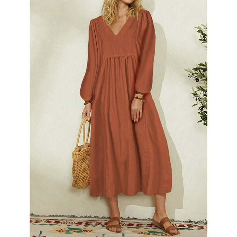 orange plus size work dress Xpluswear Design Plus Size Business Casual Elegant Orange Round Neck Half  Sleeve Ruffle Tiered Chiffon Midi Dresses [Pre-Order]
