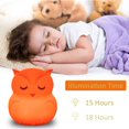 thumbnail image 3 of Night Light Children Soft Silicone Owl Lamp 9 Colors Bedside Lamp Baby Rechargeable Remote Control, 3 of 5