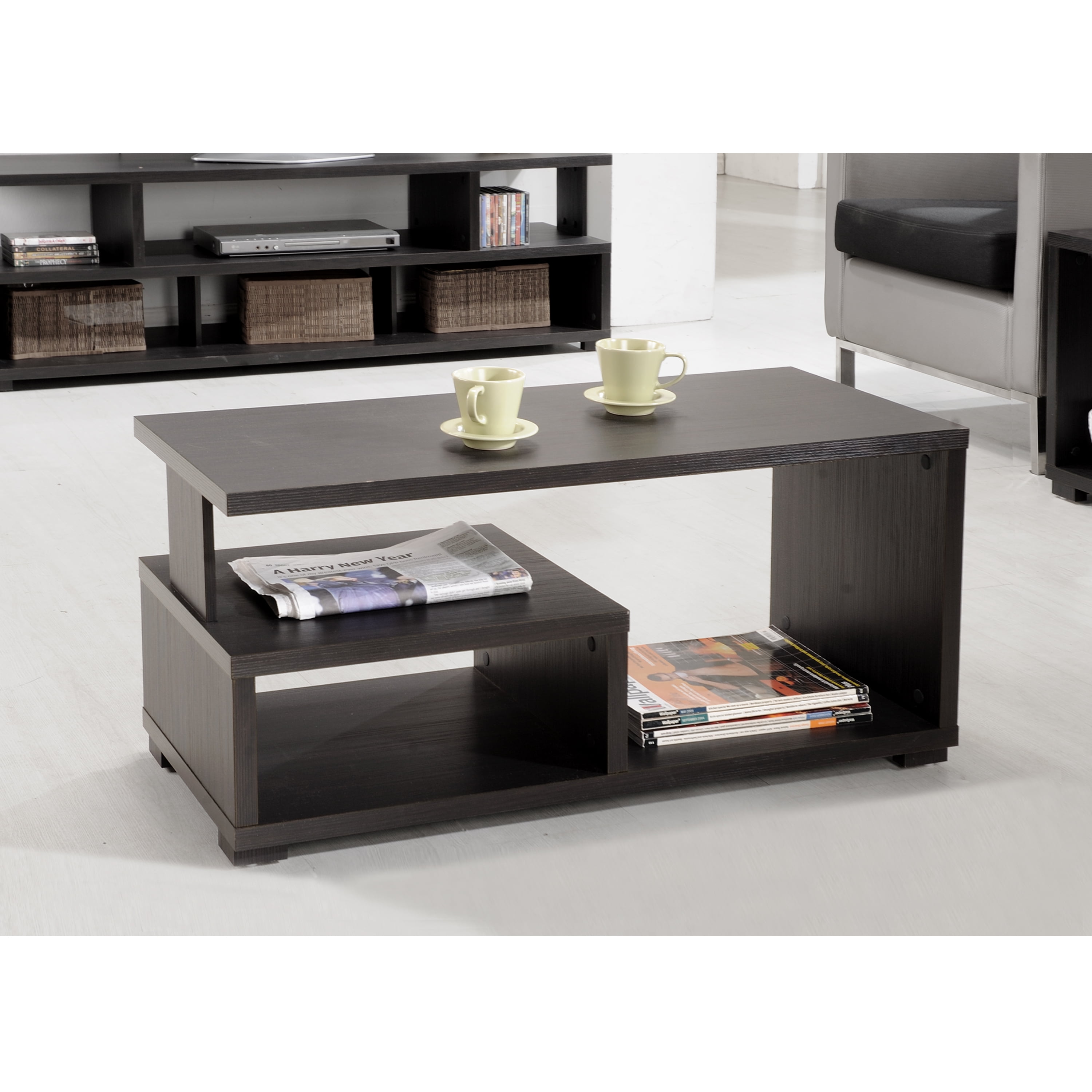 Flash Furniture Morristown Collection Coffee Table in Espresso Wood Finish
