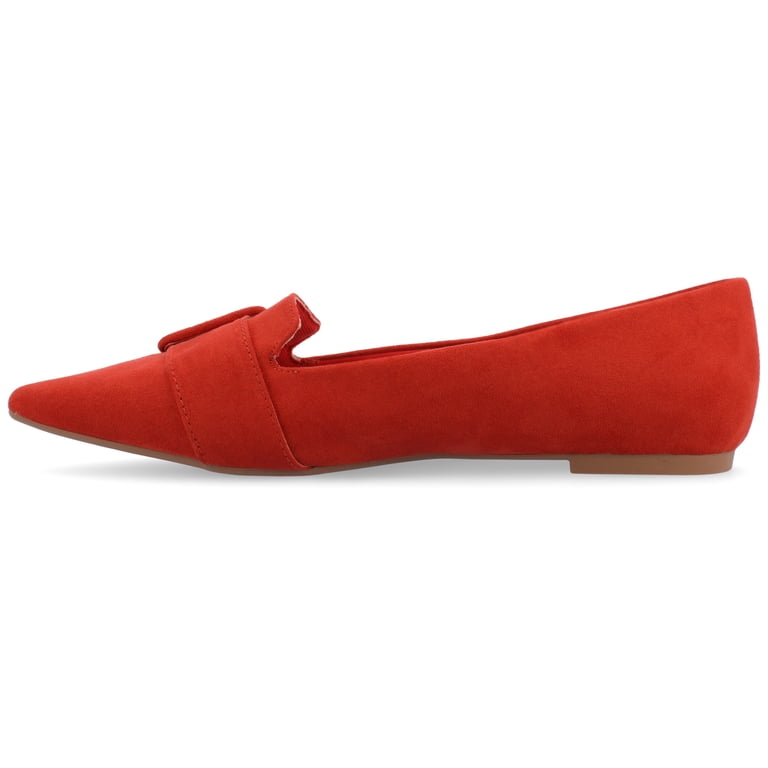 Journee Womens Audrey Slip On Pointed Toe Loafer Dress Flats  display picture 1