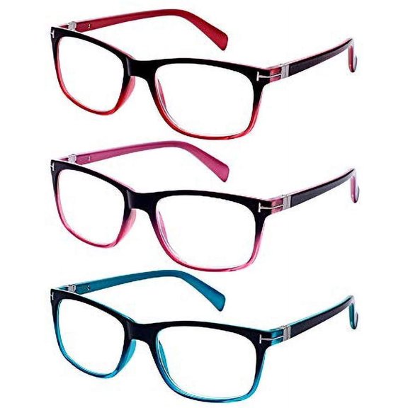 EFE Reading Glasses for Men Women 3 Pack - Convenient Portable Storage Bags