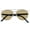 Gold / Gold Mirror, variant on sunglassLA - Technologic Full Metal Crossbar Flash Mirror Flat Lens Aviator Sunglasses - 54mm