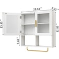 thumbnail image 2 of Wall Mounted Bathroom Storage Cabinet Medicine Cabinet with Acrylic Doors & Towel Bar Adjustable Shelves for Bathroom, Laundry Room, Bedroom, Enterway, 2 of 8