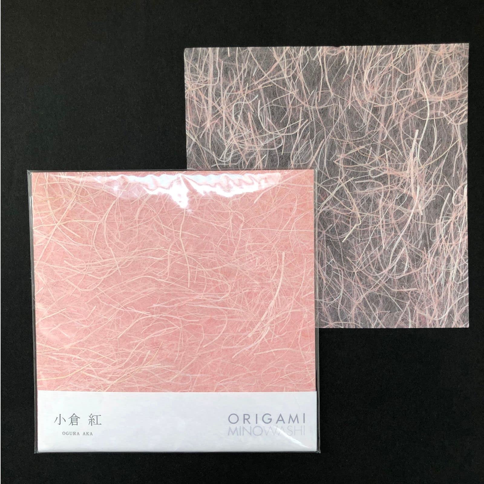 Japanese Mino Washi Origami Paper – Ogura Aka Red, 6.1" Square, 20 Sheets, Natural Hemp Fiber, Made in Japan