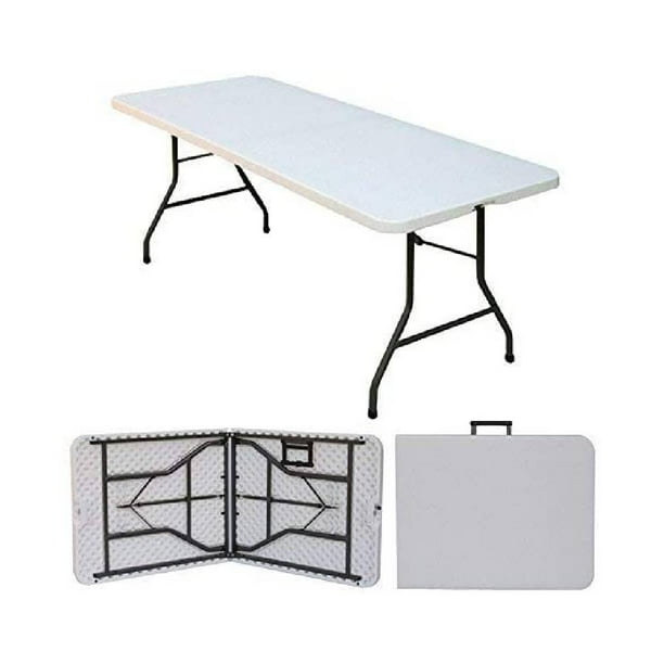 Ontario Furniture 8 Foot Folding Table Portable Lightweight Steel Legs