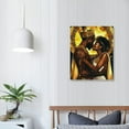 thumbnail image 4 of ONETECH  African American Canvas Wall Art, King and Queen Crowns Canvas Print, Black Art Paintings for Wall Decor, African Lovers Women&amp;Man Bedroom Picture Framed Artwork for Room Decor, 4 of 5