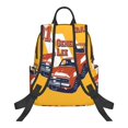 thumbnail image 3 of 14.7in Dukes Orange Car Haz-zard Backpacks Front Pocket Laptop Bag Cartoon Bags Bookbag Daypack Outdoor Travel, 3 of 8