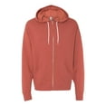 thumbnail image 1 of Independent Trading Co. Unisex Lightweight Full-Zip Hooded Sweatshirt, S, Rust, 1 of 1