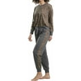 thumbnail image 3 of Splendid Womens Long Sleeve Crewneck Top And Jogger Pants 2 Pieces Pajama Set,Lively Leopard,Small, 3 of 3