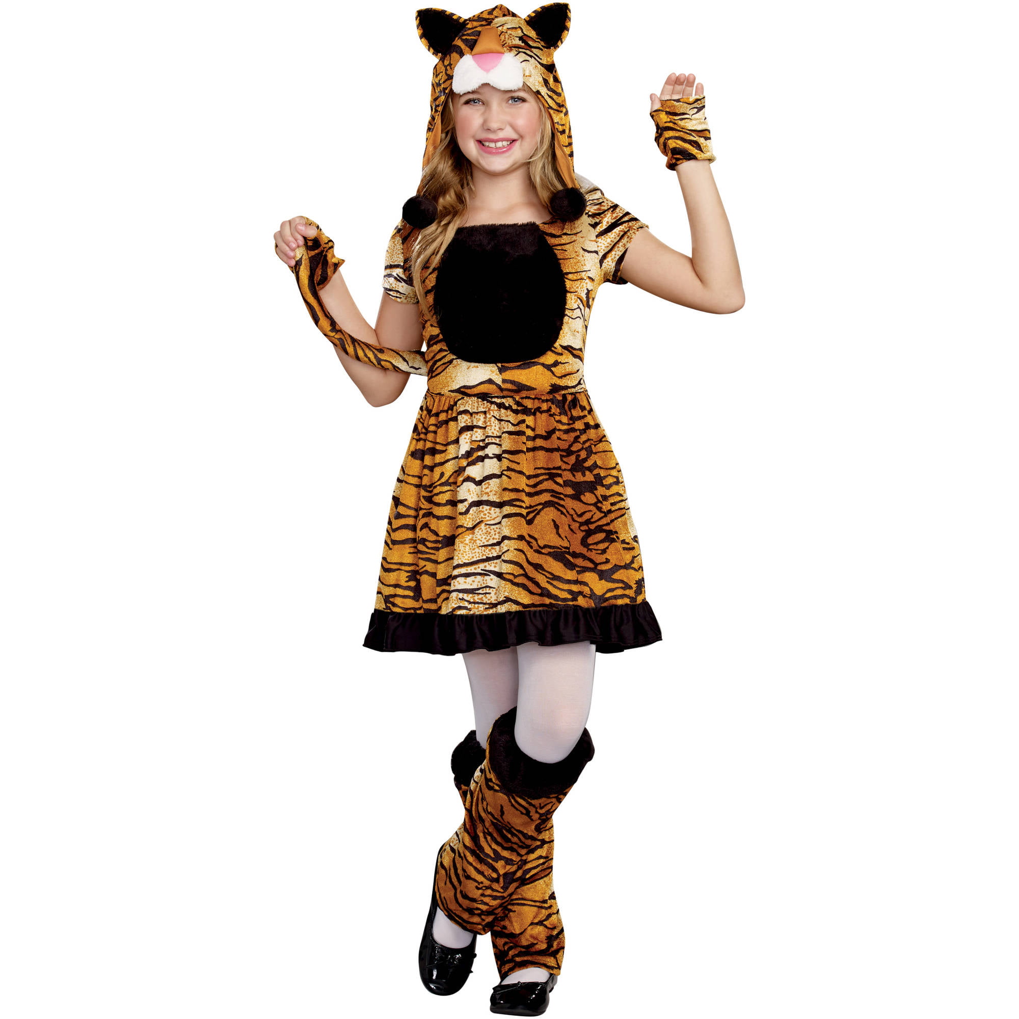 Teeny Tigress Girls Child Halloween  Costume  Large  