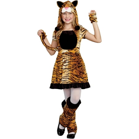 Teeny Tigress Girls' Child Halloween Costume, Large