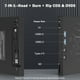 thumbnail image 3 of Unidad de DVD externa Wabcon 7 en 1 USB 3.0 y tipo C para computadora portátil, 3 of 7