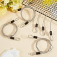 thumbnail image 4 of 6PCS 39.4 Inch Security Steel Cable 4mm Safety Cable Lock Stainless Steel Wire Clear Coated Luggage Lock Wire Rope with Double Loops Bicycle Locking Rope for Outdoor Gate Bicycle Furniture Silver, 4 of 9