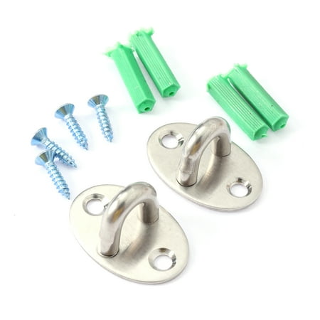 

2 PCS Stainless Steel U Shaped Ceiling Hooks with Accessories - Size Small (Silver)