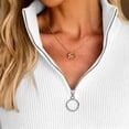 thumbnail image 3 of SUNBS Sweaters for Women Quarter Zip Mock Neck Pullover Top Long Sleeve Casual Shirt Fall Fashion Clothes, 3 of 9