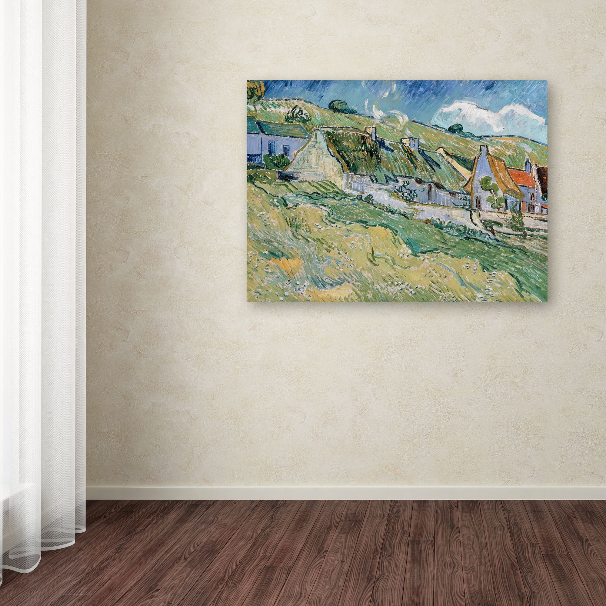 Vincent van Gogh 'Cottages at Auvers-sur-Oise' Canvas Art