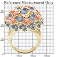 thumbnail image 2 of Gold Brass Ring with Semi-Precious Coral in Rose for Women Rose Stone Color Style 1W106 Size 7, 2 of 6