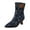 Dark Blue, variant on Womens Ankle Boots Snip Toe Casual Mid Heel Western Cowboy Cowgirl Boots