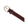 thumbnail image 3 of CTM  1-Inch Wide Leather Belt with Gold Buckle (Women), 3 of 5