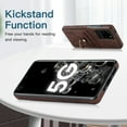 thumbnail image 2 of Fit for Samsung Galaxy S20 Ultra Case Card Pocket 360° Rotatable Ring Holder Kickstand, Shockproof Drop Resistant PU Leather Soft TPU Back Protective Phone Case For Samsung Galaxy S20 Ultra, Coffee, 2 of 8
