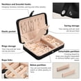 thumbnail image 4 of Leather Jewelry Box Travel Jewelry Storage Earrings Necklace Bracelet Watch Brooch Storage Gray Wolf, 4 of 8