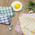 thumbnail image 4 of Easeky Cotton Plaid Kitchen Dishcloths, Super Absorbent Quick-Dry Reusable Cleaning Rags for Household Dishwashing, Bar & Hotel Multi-Use Lint-Free Towels, 12 Dishcloths, 4 of 6