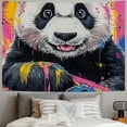 thumbnail image 2 of Patifu Panda Bear Graffiti Art Tapestry Wall Hanging Unique Style Graphic Tapestries Home Wall Decor for Living Room Bedroom Apartment Farmhouse Dorm - Short Plush 40x60inch, 2 of 6