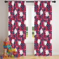 thumbnail image 5 of Blackout Kids Curtains,Red Baseballs with Blue Flowers Pattern Childrens Insulated Curtains Set Of 2,Bedroom Essentials,Toddler Room Decor 42"x84", 5 of 5