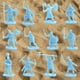 thumbnail image 5 of 200/Set Figuras de Antiguo de Plástico CUTICAT Figuras de caballos Oro Azul claro 2-3 cm, 5 of 7