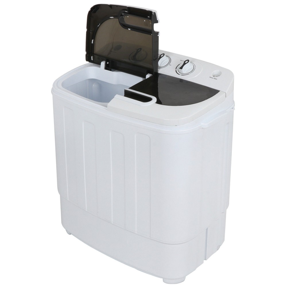 SONGMY 8 lbs Portable Washing Machine, Twin Tub Semi-Automatic Mini Washer with Spin Dryer, Compact Laundry Machine for Apartments