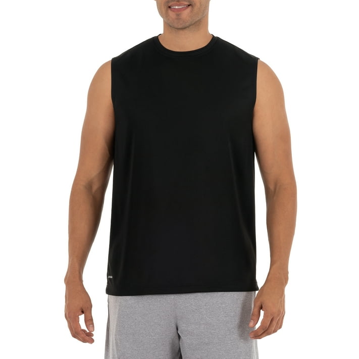Athletic Works Men's and Big Men's Quick Dry Muscle Tee, up to 5XL