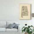 thumbnail image 3 of Trademark Fine Art 'Old Sheet Music Map of Alabama' Canvas Art by Michael Tompsett, 3 of 4