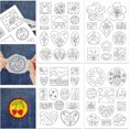thumbnail image 1 of HLONK 4 Sheets 16Pcs Wedding Dress Water Soluble Hand Sewing Stabilizers for Fabric 11.6x8.2 Inch Embroidery Stitch Practice Embroidery Patterns Transfers for Embroidery Beginners Lovers, 1 of 7