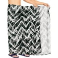 thumbnail image 3 of LA LEELA Men's Standard Beachwear Sarong Pareo Wrap One Size Charcoal, Zig Zag Summer Vacation Party, 3 of 4