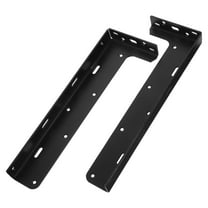 Hemoton 2pcs Wall Mounted Shelf Brackets For Cabinet Installation Heavy Duty Black Metal L Brackets For Floating Shelves For Kitchen And Bathroom