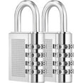 thumbnail image 1 of Combination Lock Padlock with Combination Code 4 Digit, Spin Lock for Gym, Small Padlock, Weatherproof Combination Lock, 1 of 5