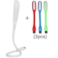 thumbnail image 1 of Touch Dimmable Led Usb Laptop Light With 3 Mini Usb Led Light Lamp White, 1 of 1