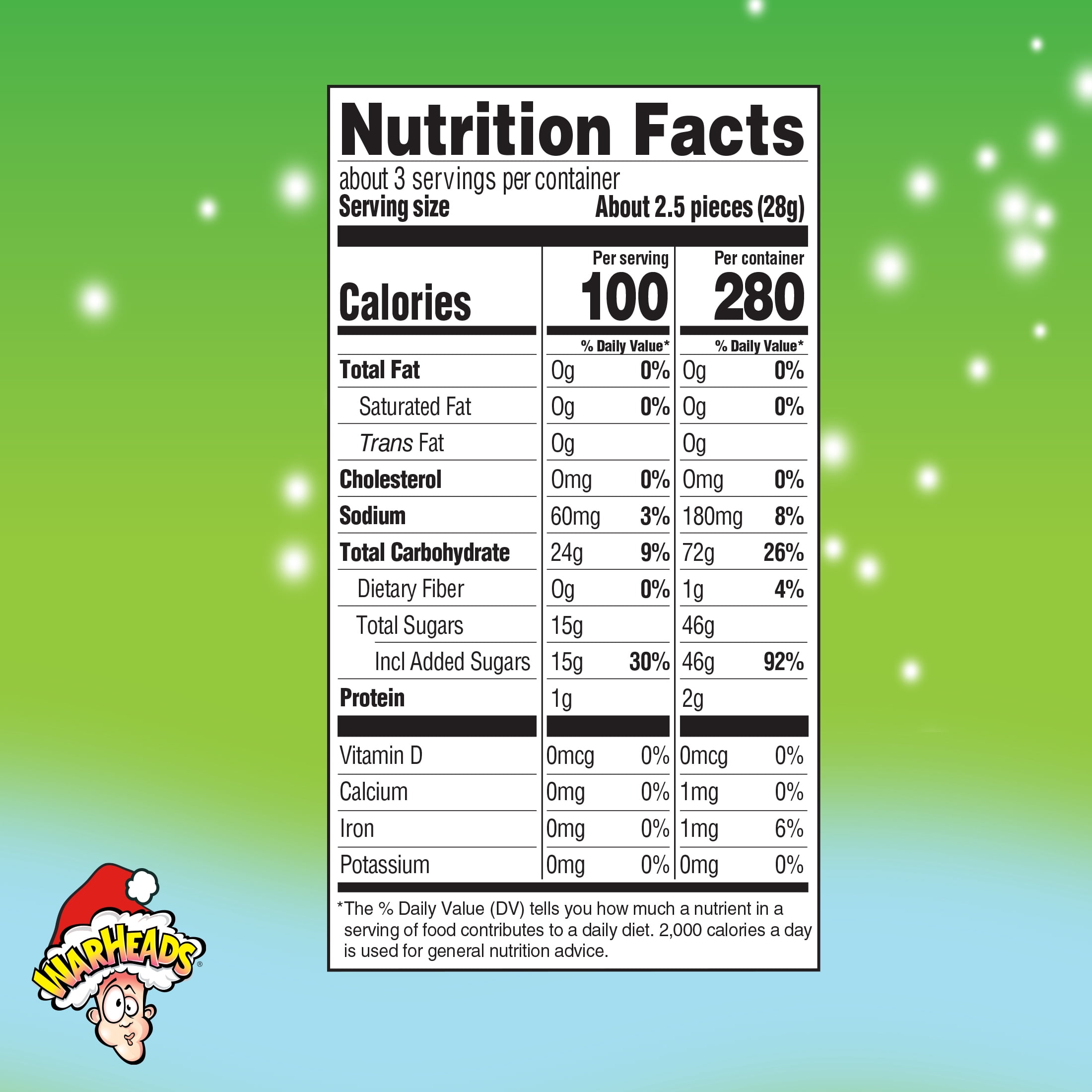 (3 pack) Warheads Ooze Chewz Holiday Candy Ropes, 3 oz