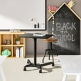 thumbnail image 4 of Seville Classics airLIFT® Sit-Stand Rolling Height Adjustable Pneumatic Mobile Desk Cart with Wheels, Black, 4 of 12