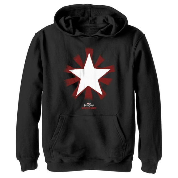 Boy's Marvel Doctor Strange in the Multiverse of Madness Star of Chavez Pull Over Hoodie Black Large