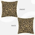 thumbnail image 3 of Kll Leopard Print Decorative Throw Pillow Covers Velvet Soft For Couch Sofa Bedroom Living Room Outdoor -16"X16", 3 of 8